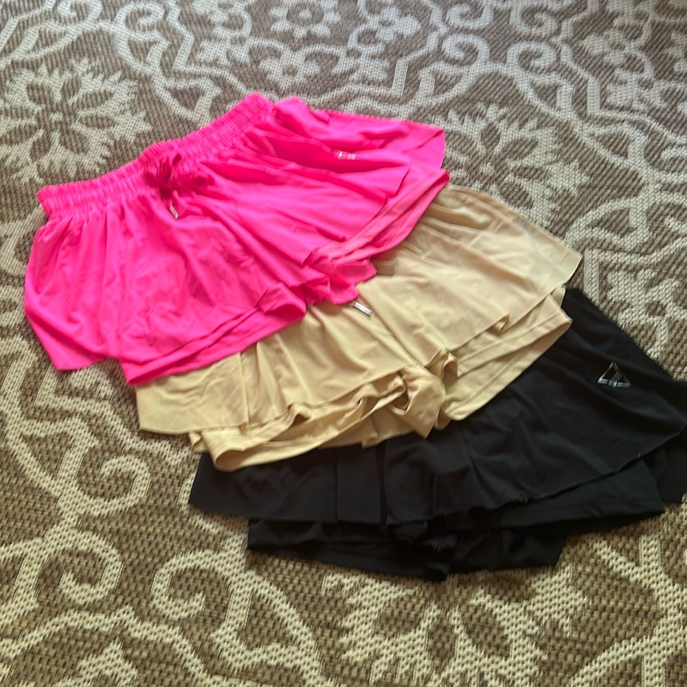 Lot of 3 Athletic Skorts Sz Small